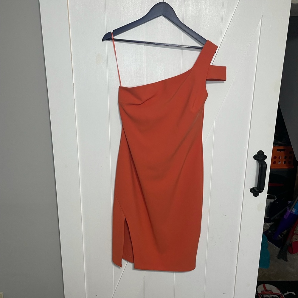 Likely One Shoulder Dress in Orange